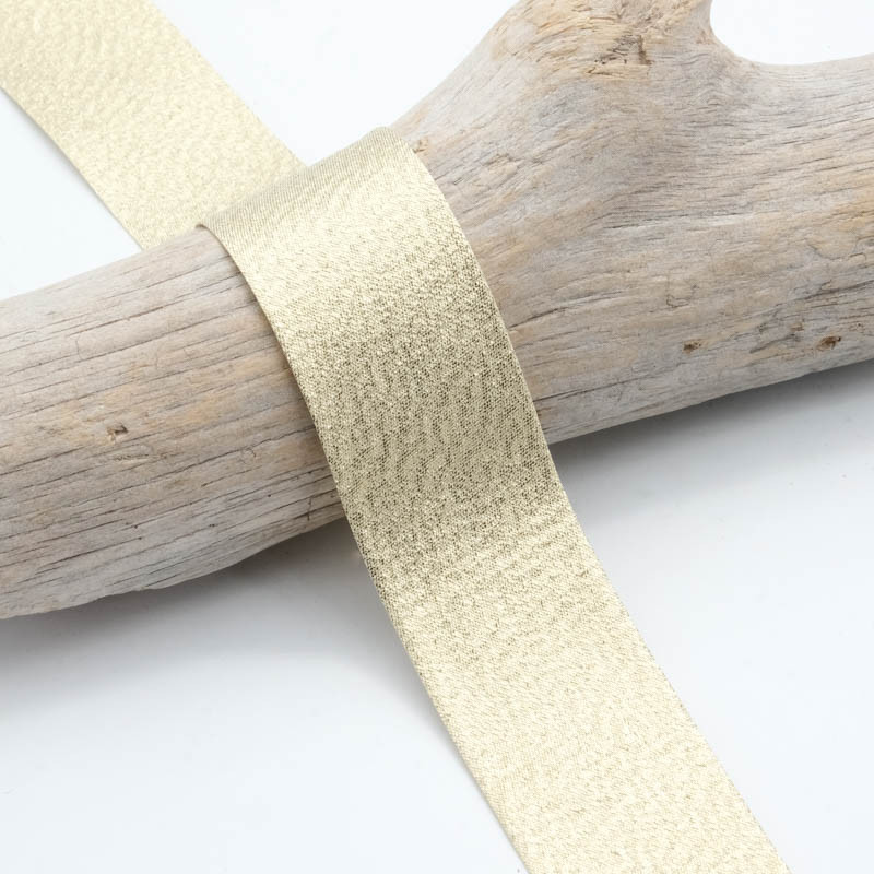 30mm Gold-Toned Linen Biais Tape - Maison Klem